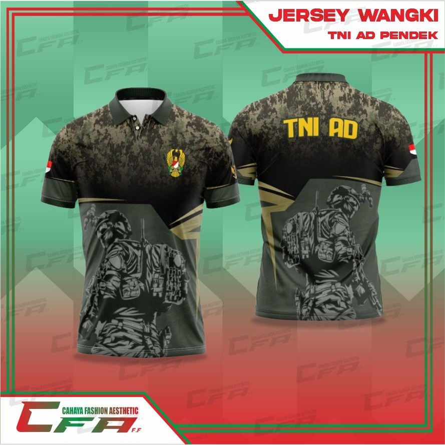 CFA JERSEY TNI AD WANGKI PENDEK BAHAN DRYFIT MILANO FULL PRINTING PREMIUM