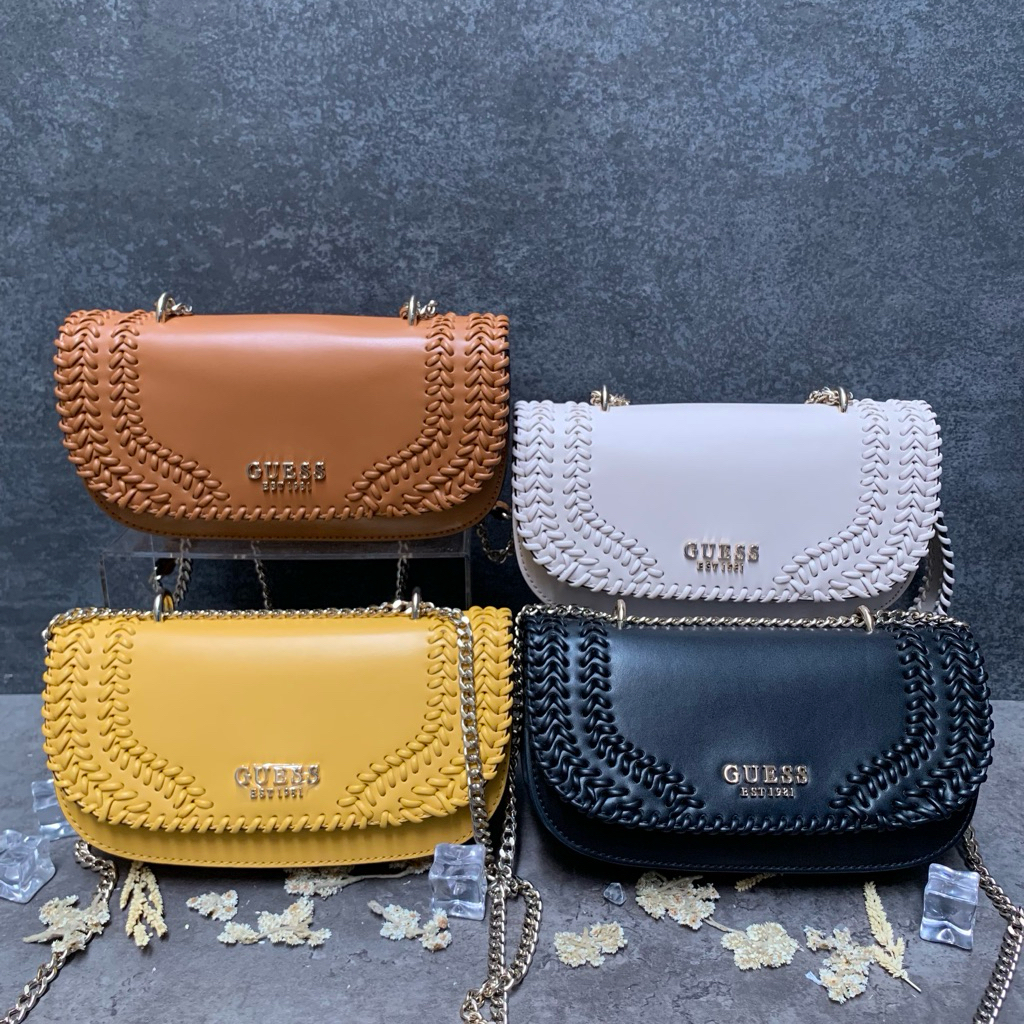 READY ORIGINAL GUESS TATUM ORIGINAL SALE 70% TAS WANITA TOP HANDLE SLING SELEMPANG HAND BAG