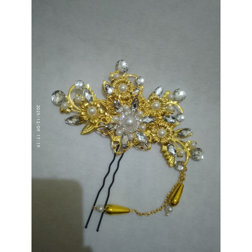 tusuk rambut hiasan lempengan/cucuk sanggul aksesoris tari dan pesta modern dan tradisional