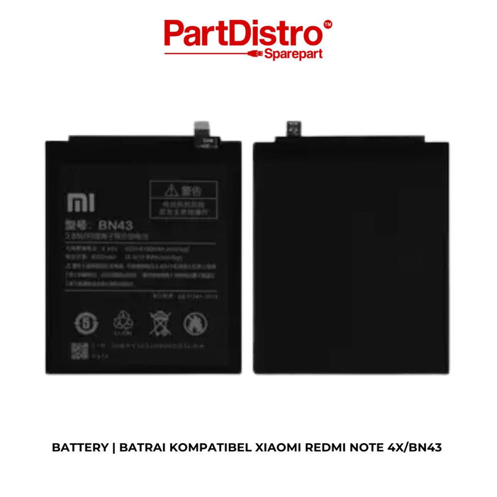 BATTERY | BATRAI KOMPATIBEL XIAOMI REDMI NOTE 4X/BN43