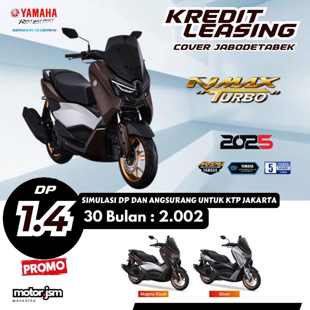 Dp Motor Yamaha NMax Turbo Kredit Leasing Jakarta Bekasi Depok Tangerang