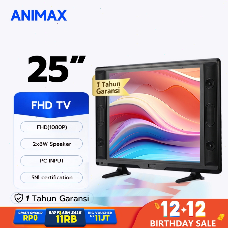Animax Digital TV 24 inch  25 inch 22 inch Digiatal TV LED TV Tabung Garansi 1 Tahun