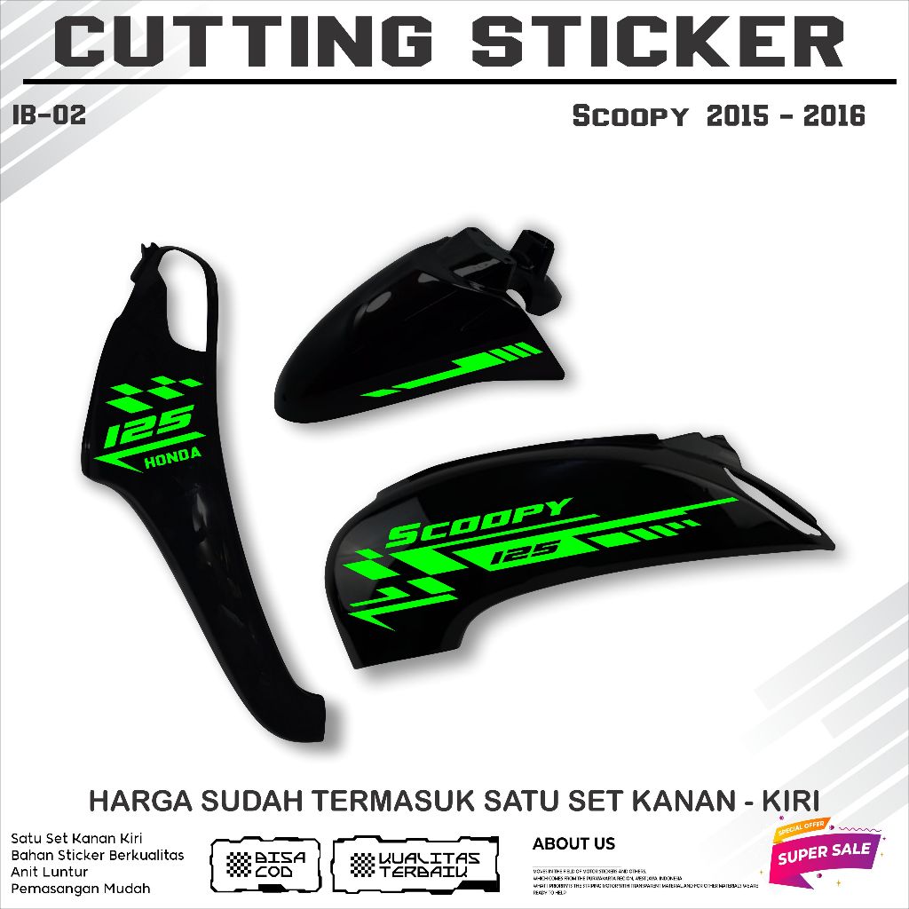 CUTTING STIKER HONDA SCOOPY 2015 - 2016 || LIS STRIPING CUTTING MOTIF RACING SIMPLE KEREN