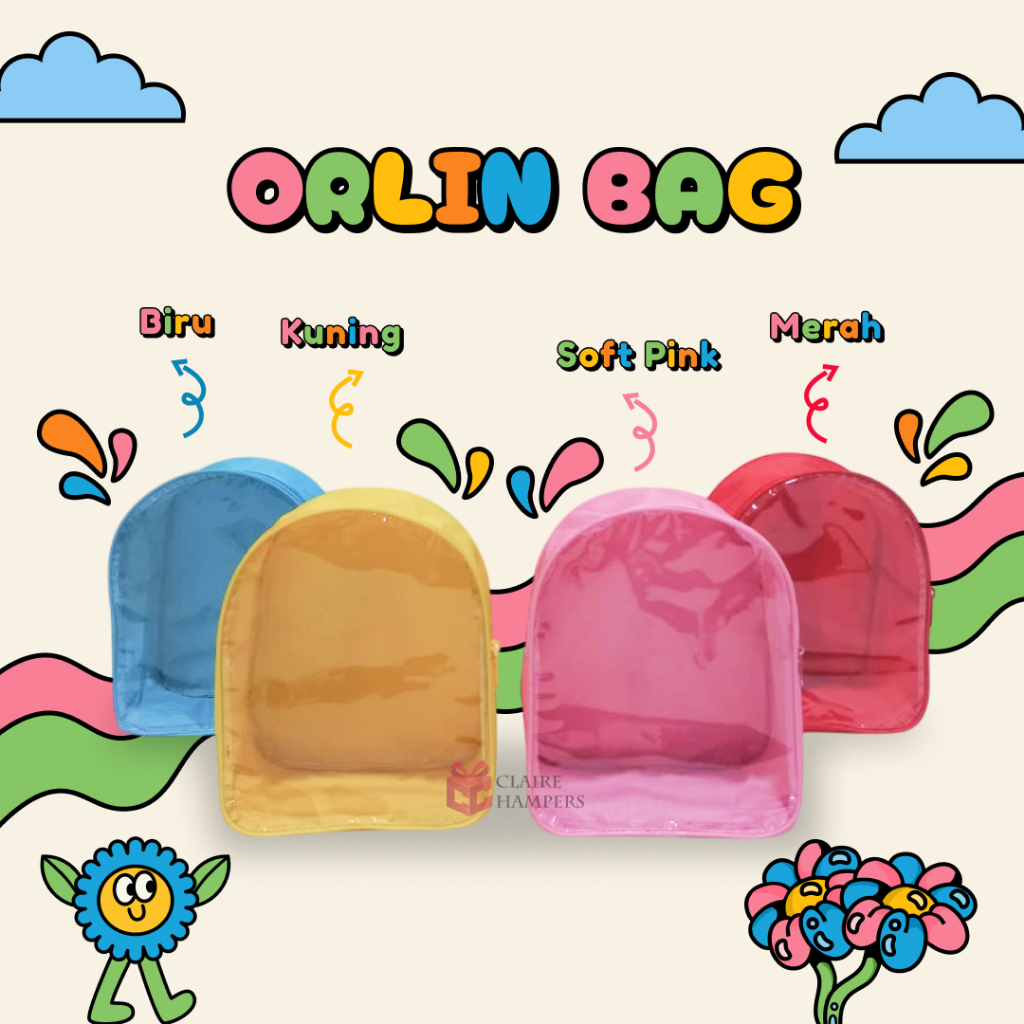20x12x22 Orlin Bag Ready Stok / Tas Ultah Terlaris Tas Ulang Tahun Anak Goody Bag Custom Premium Ran