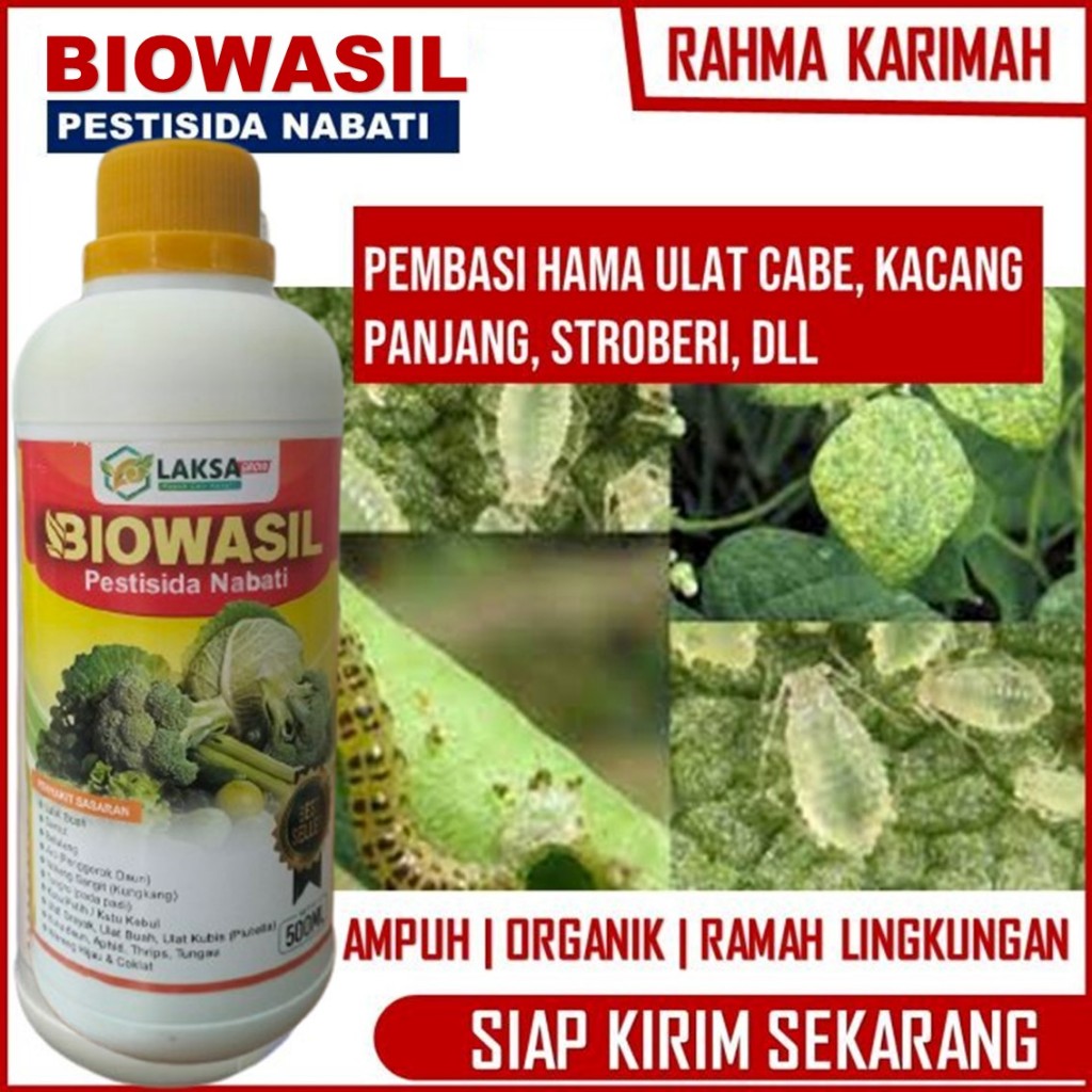 {PROMO MURAH} BIOWASIL 500 ML PESTISIDA NABATI HAMA ULAT CABE, KACANG PANJANG, STRAWBERRY, PISANG Ob