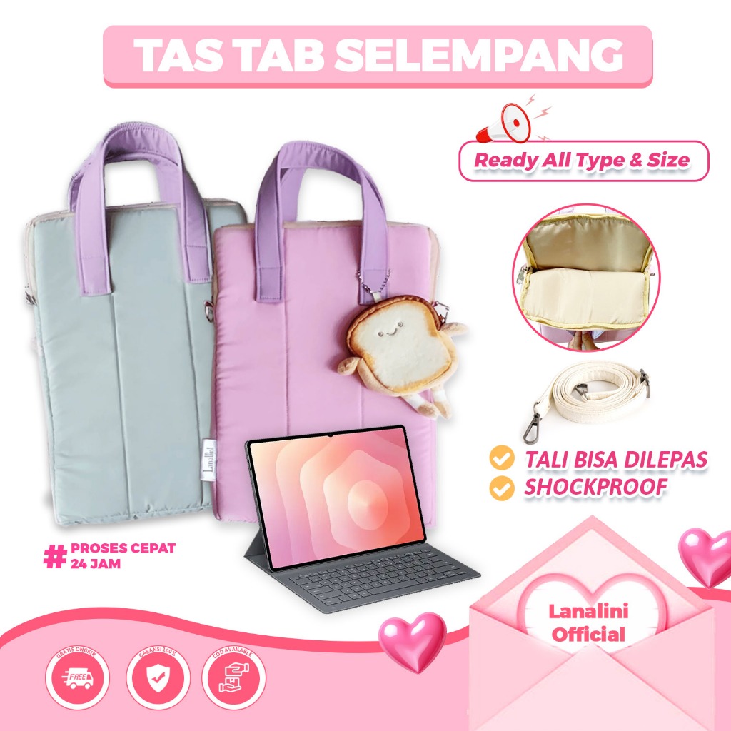 Tas Tablet Handbag Samsung Galaxy Tab A11 S11 S10 S S2 S3 S4 S5E S6 Lite S7 S8 S9 S9+ Plus FE 8 8.7 
