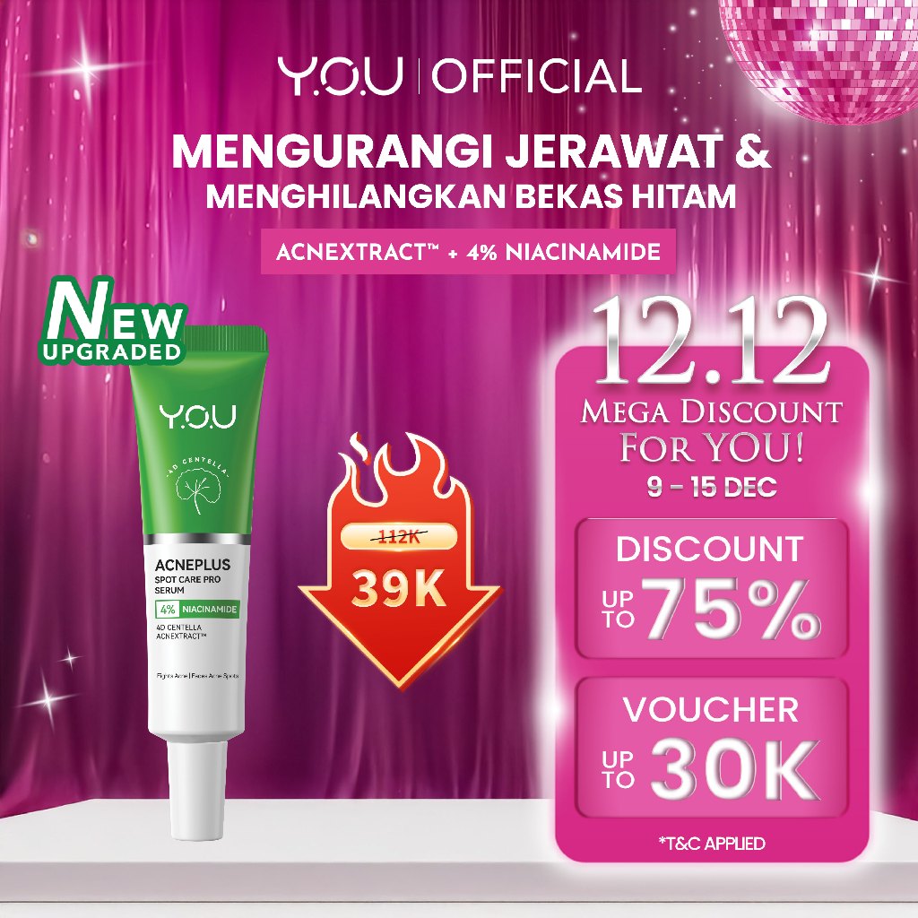 [NEW UPGRADED] YOU AcnePlus Spot Care Pro Serum Obat Totol Jerawat B5 Barrier Moisturizer Gel Obat B
