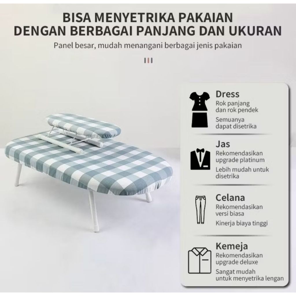Meja setrika Mini Lesehan / Papn setrika Lipat Pipa / Meja Lipat Mini