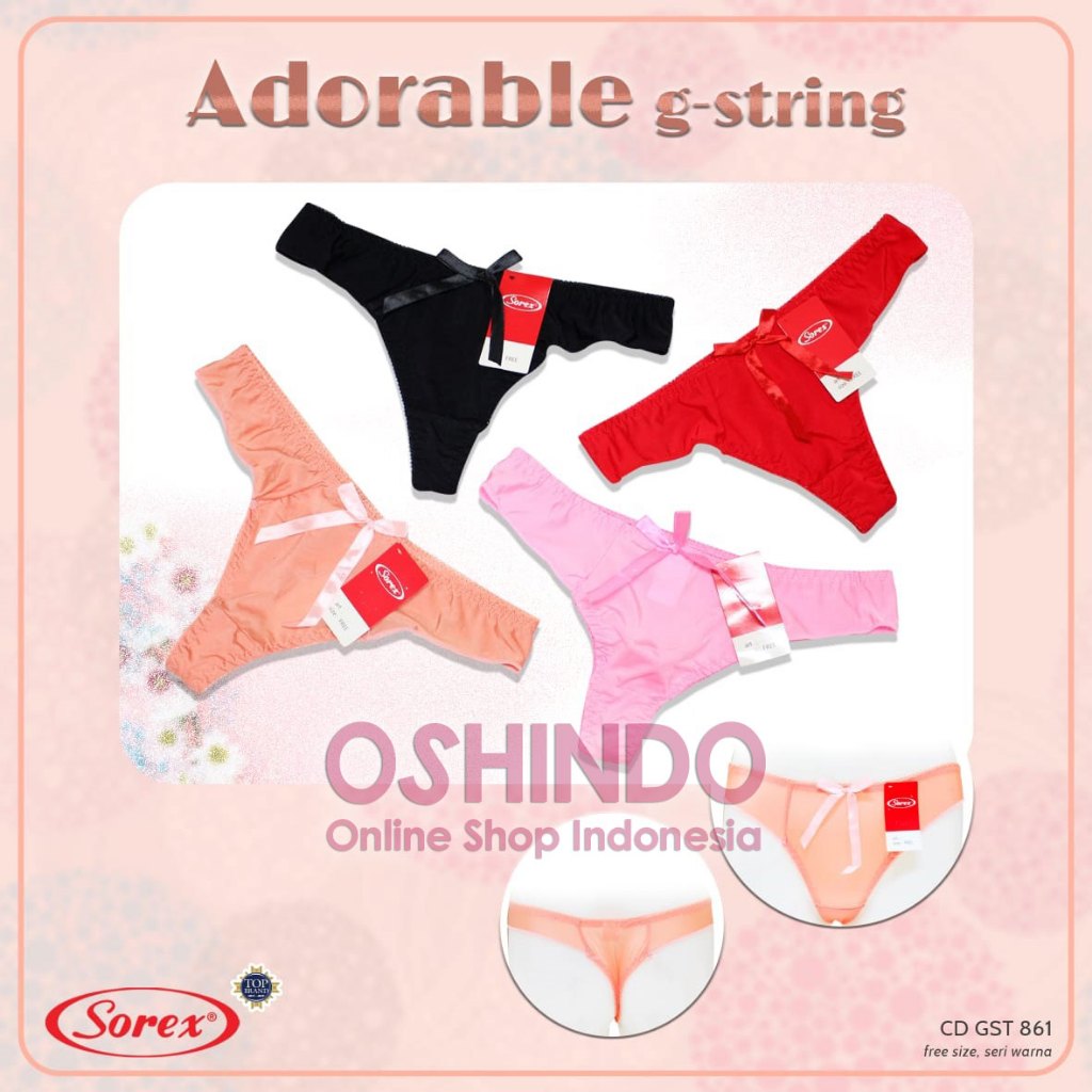 Sorex 861 CD G String Celana Dalam Wanita Transparan Seksi