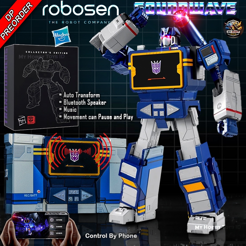 100% Original Robosen Transformers Robot Soundwave Transform Tape Recorder Musik Bluetooth Speaker