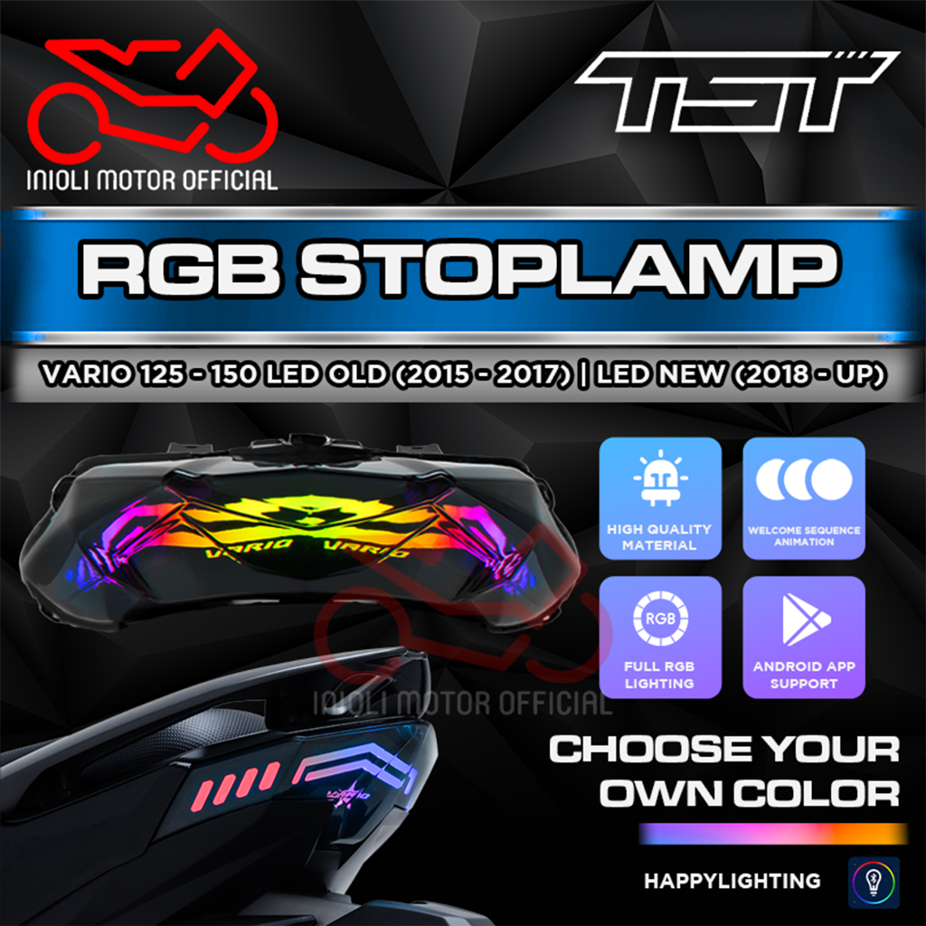 LAMPU REM BELAKANG LED RGB VARIO 125 ESP LED OLD NEW VARIO 150 NEW OLD LED GEN 1 GEN 2 2015 2016 201