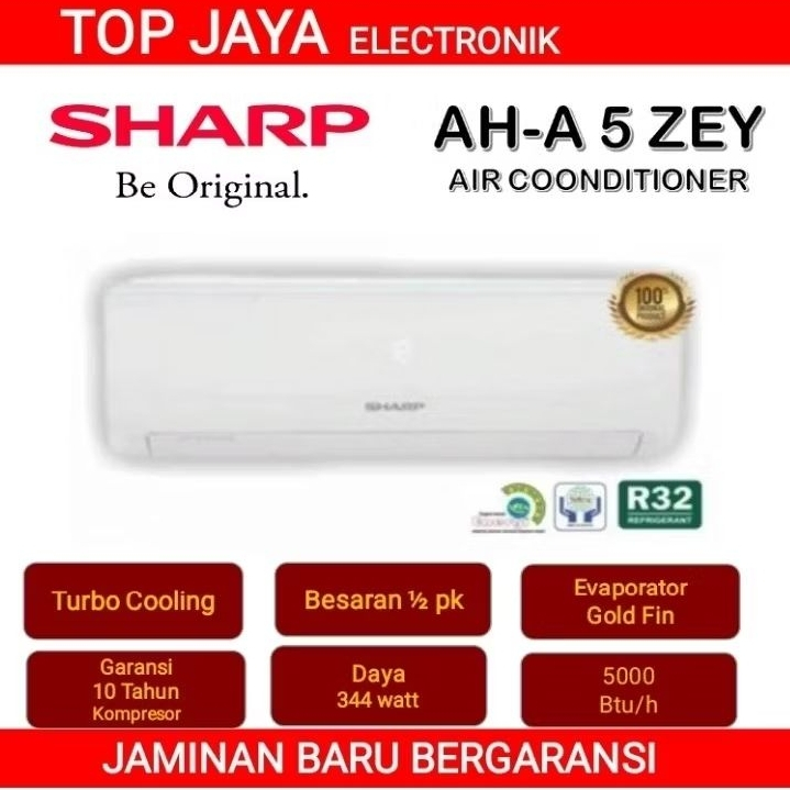 AC LOW WATT SHARP 1/2PK AH-A5ZEY/AC SHARP HEMAT LISTRIK