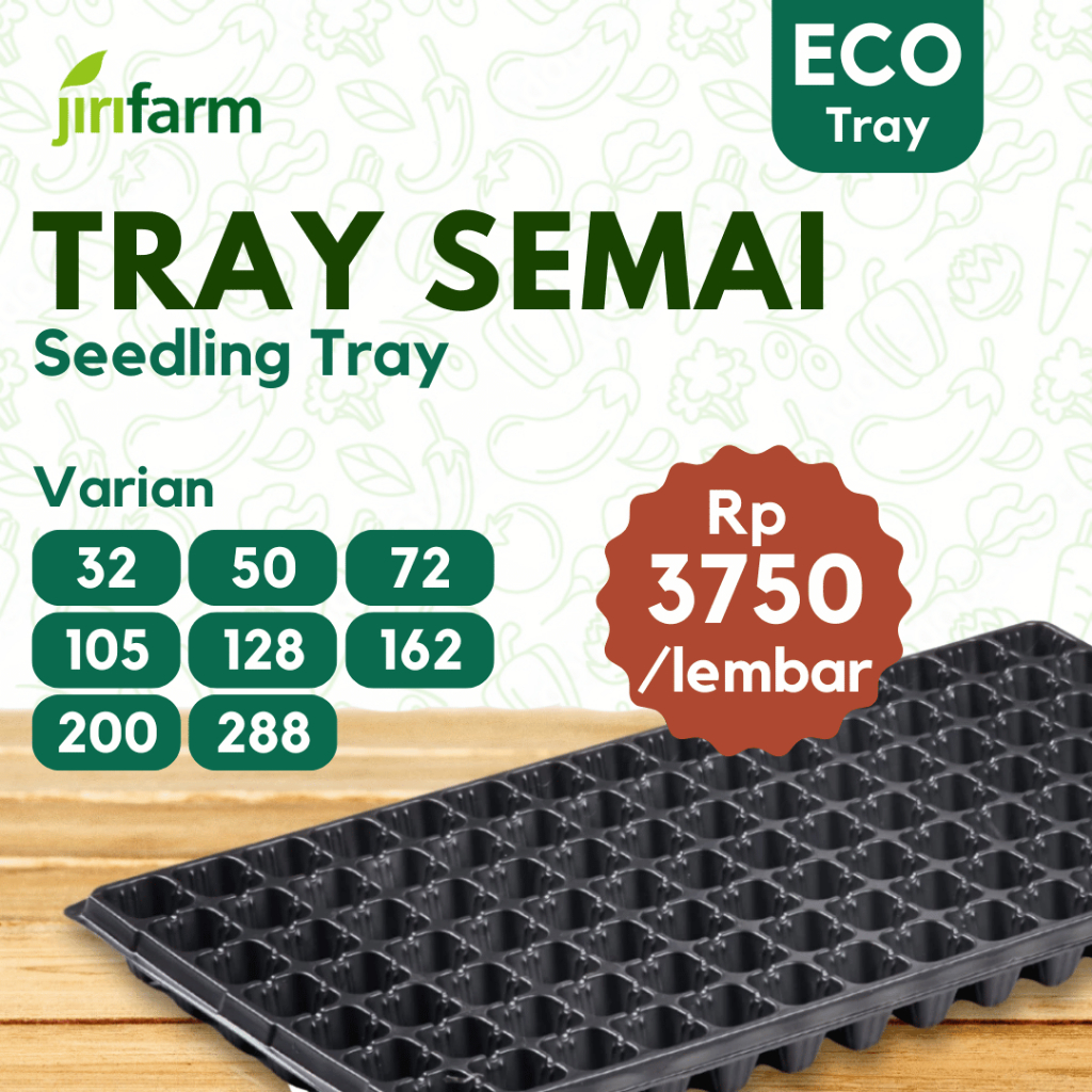 JIRIFARM - Tray Semai Pot Penyemaian Bibit Tanaman 32 50 72 105 128 200 Lubang Benih Sayur Grosir