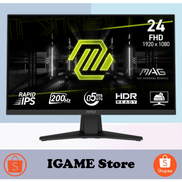 MSI MAG 244F GAMING MONITOR 24" Inch FHD RAPID IPS 200Hz