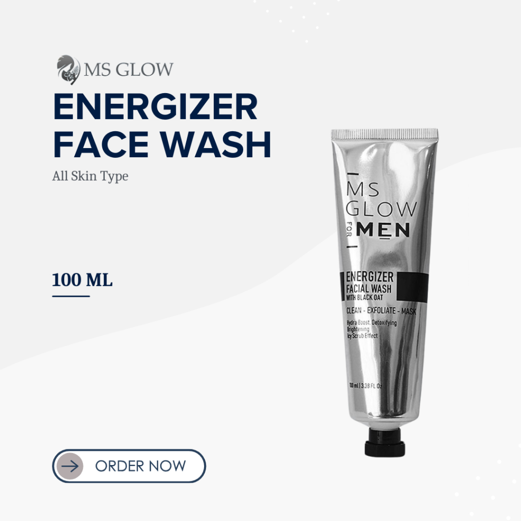 Facial Wash Men Ms Glow Original 100% - Sabun Cuci Muka Pria Ms Glow