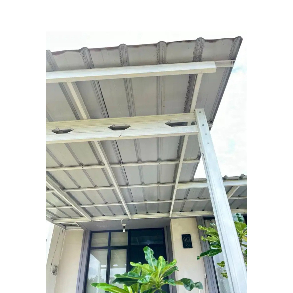 Canopy kanopi baja ringan bekas rumah cluster
