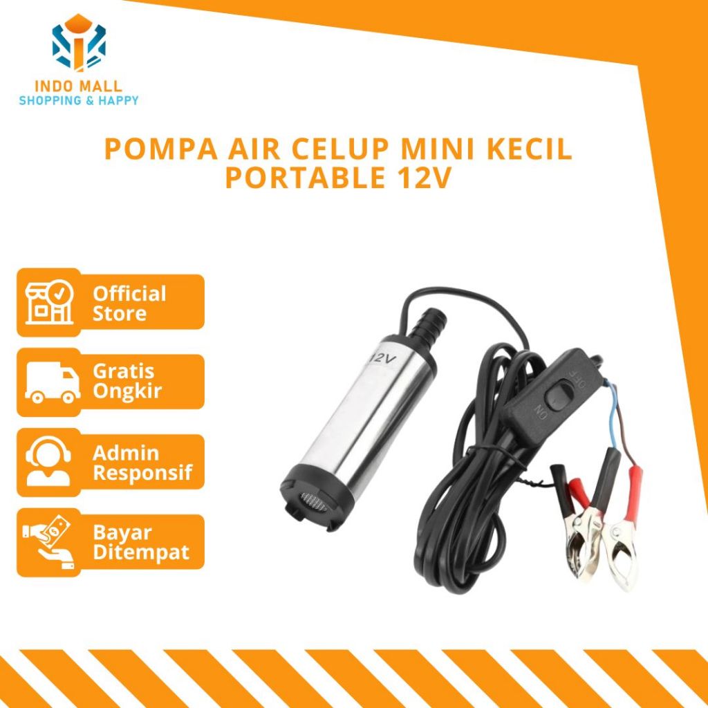 Pompa Air Celup Mini Kecil Portable 12v Diesel Pump Mini Air Minyak Indomall