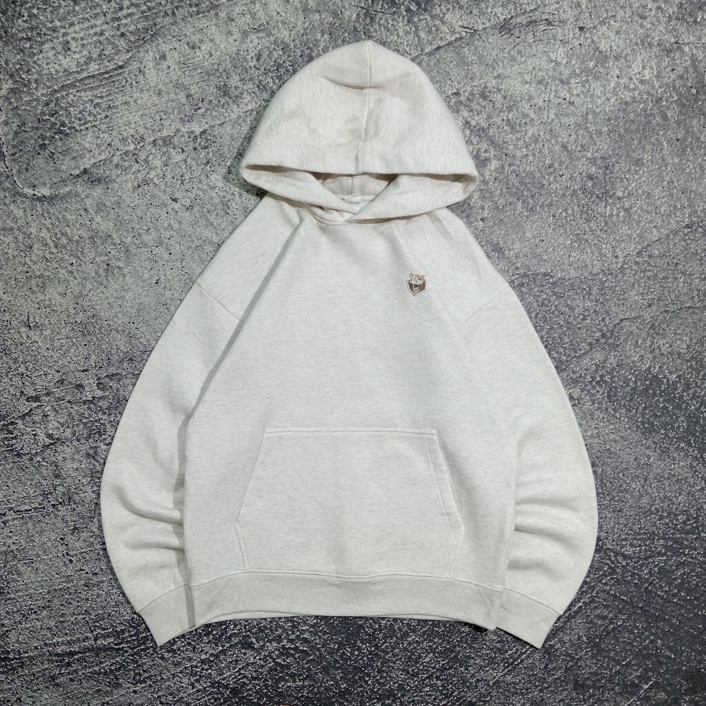 jaket Hoodie PROTECT PROJECT M putih tulang jaket casual murah size M