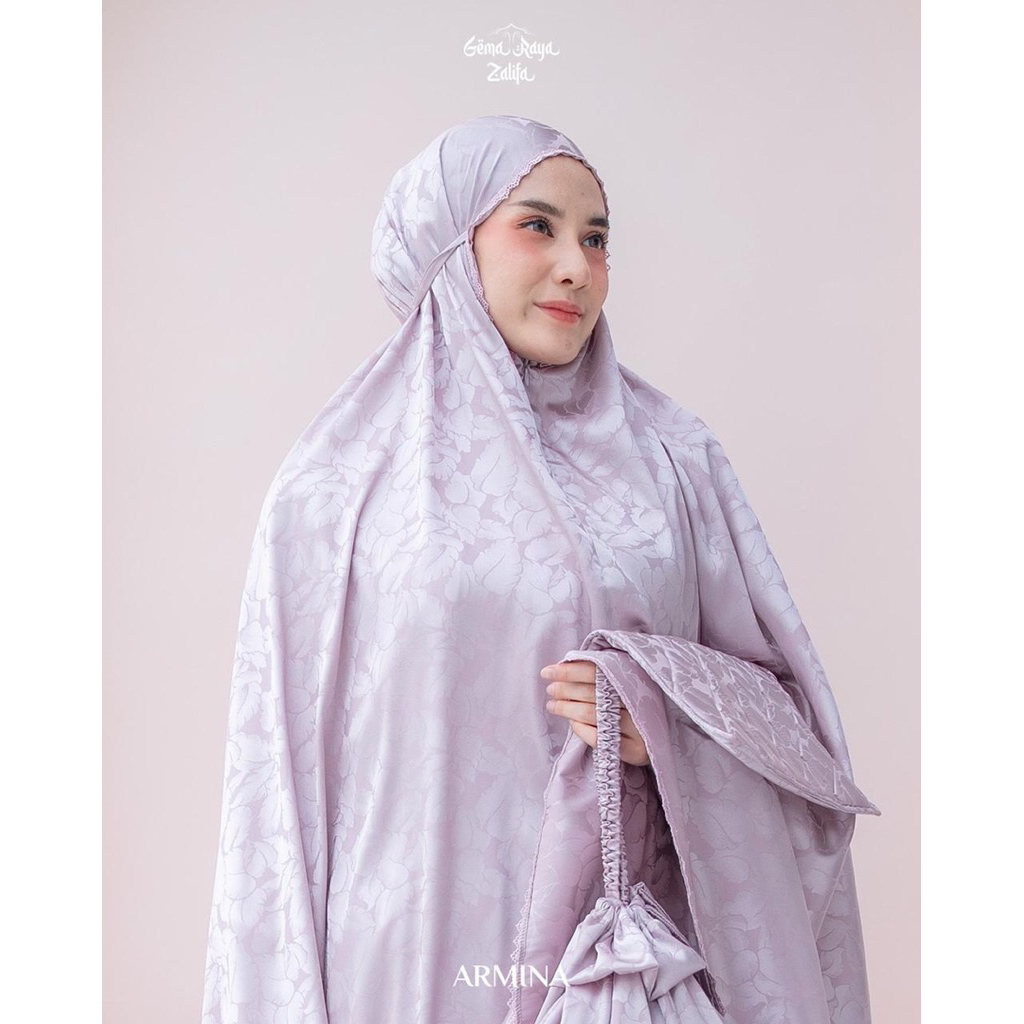 Mukena Armina Prayer Set By Zalifa Dewasa Bahan Jaquard Peralatan solat wanita