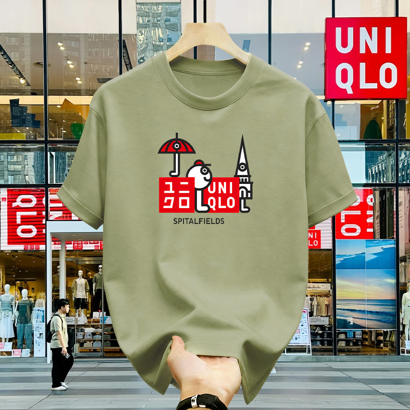 100% Original - UNIQLO Kaos Fashion Pria Gaya Simpel & Modern