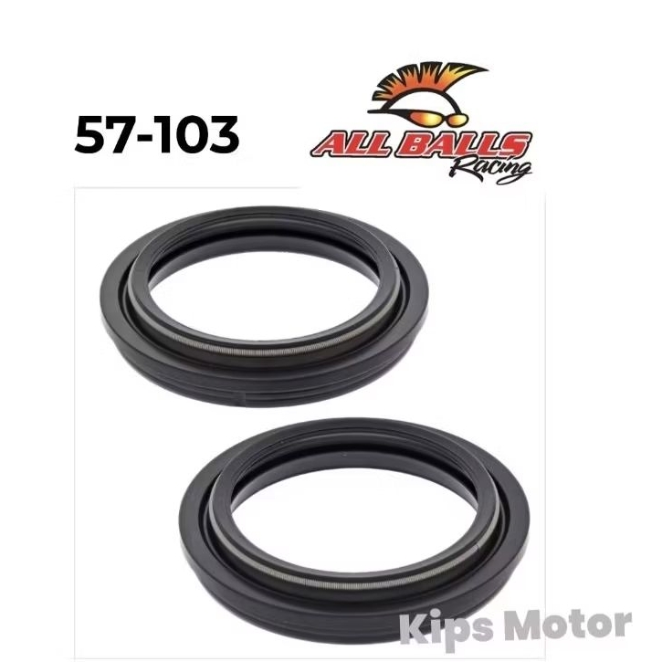 seal debu shock depan USD Kawasaki KX 125 96-01, KX 250 96-01, KX 500 97-04 All Balls 57-103 ukuran 