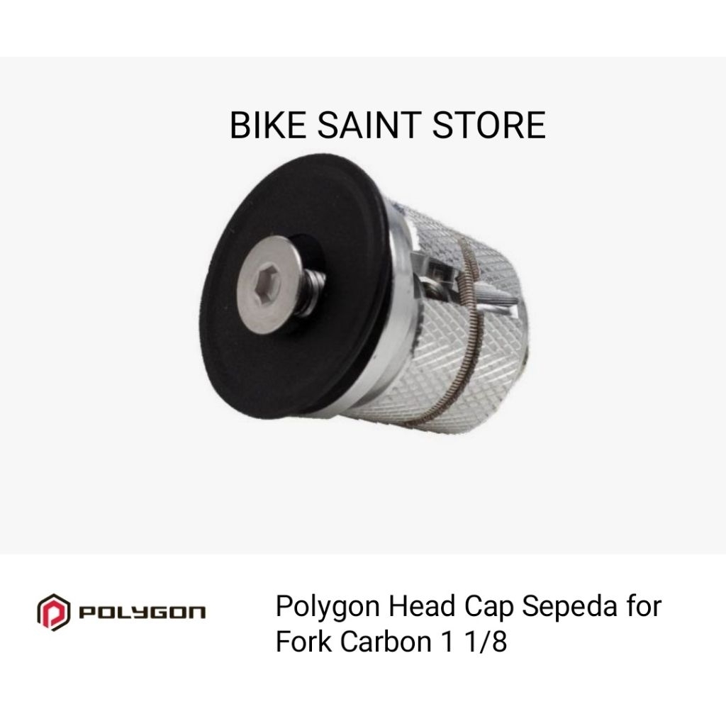 Polygon Head Cap Sepeda for Fork Carbon