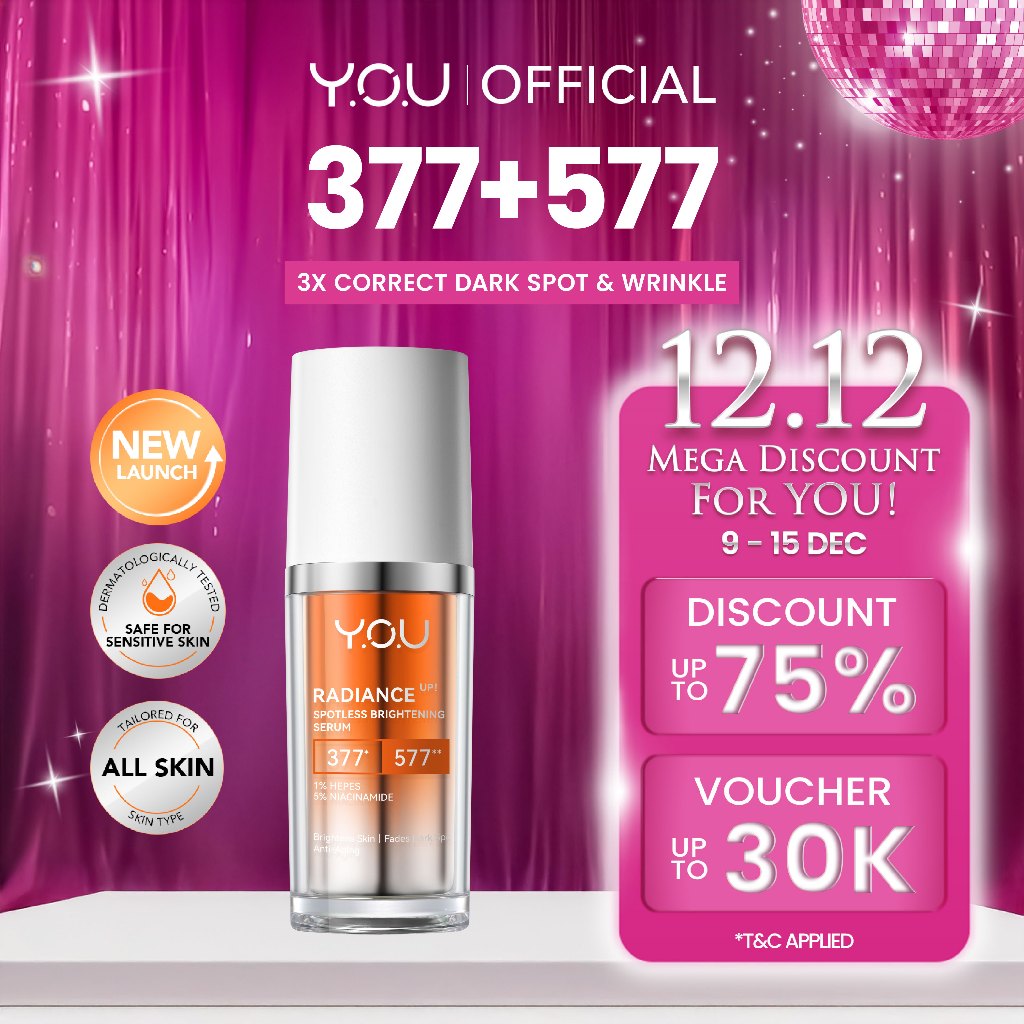 Y.O.U Radiance UP Spotless Brightening Serum | 377 SymWhite Niacinamide Vit C Ceramide Serum Dark Sp