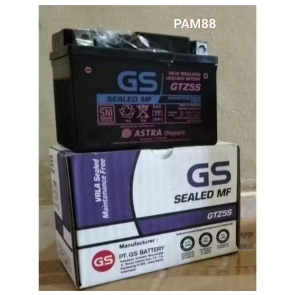 Aki GS gtz-5S ( aki kering ) beat,vario,supra x 125, revo