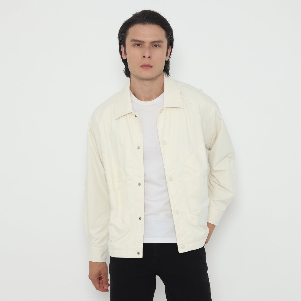 izzue jaket parasute key - Putih