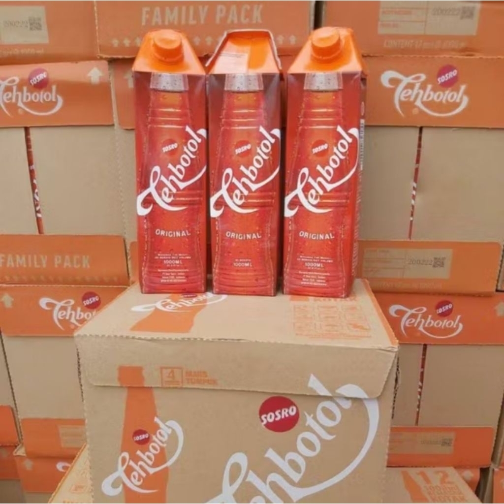 [ DUS ] Teh Botol Sosro 1 Liter 1 Dus isi 12