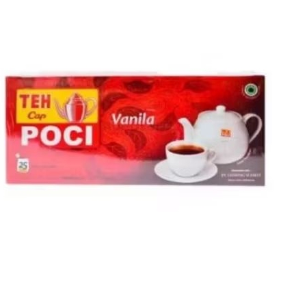 POCI Teh Cap Vanilla 25 Sachet - Minuman Teh Rasa Vanila Enak dan Segar