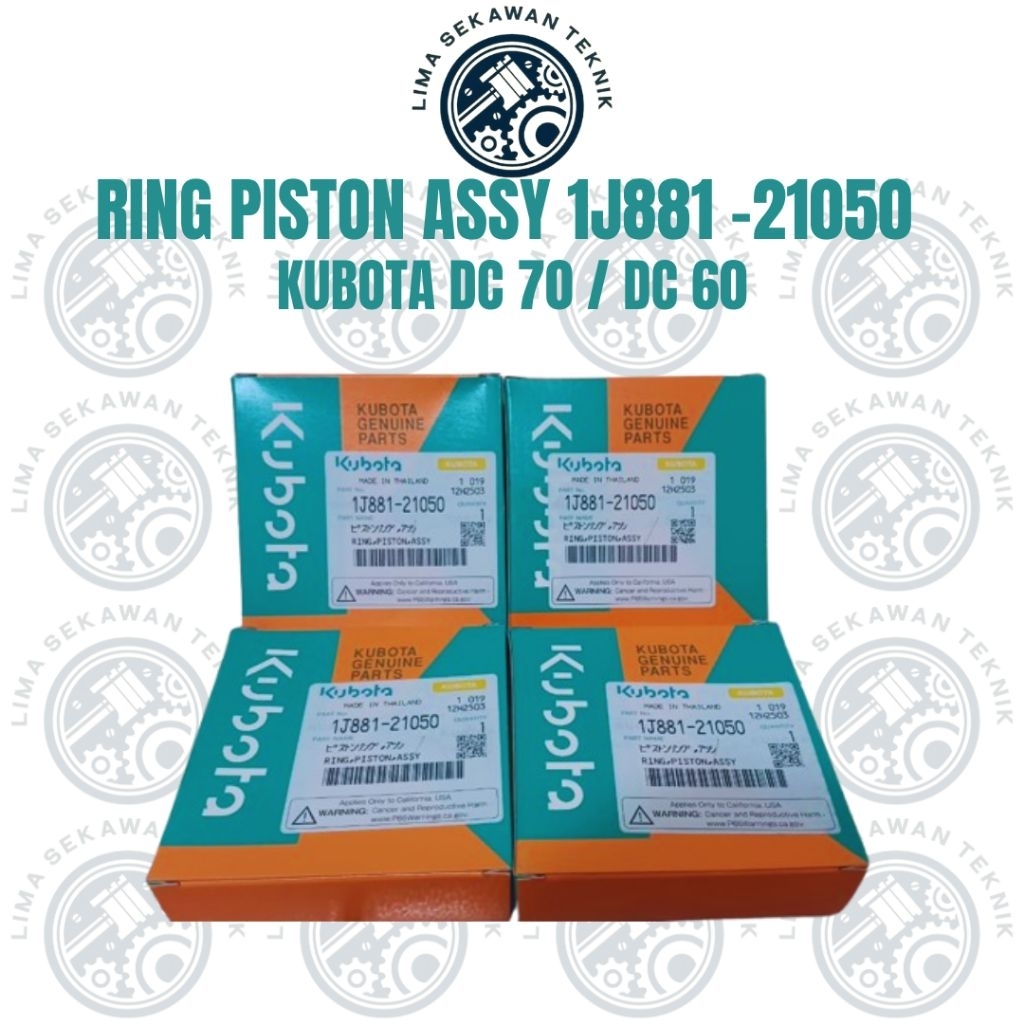 Ring Piston Assy Kubota V2403 untuk Combine Dc 70/60