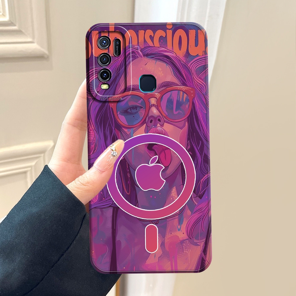 Premium Casing Hp Untuk VIVO Y30 / Y30i / Y50 Desain GADIS HIPHOP RING IPHONE - Case Silikon Softcas