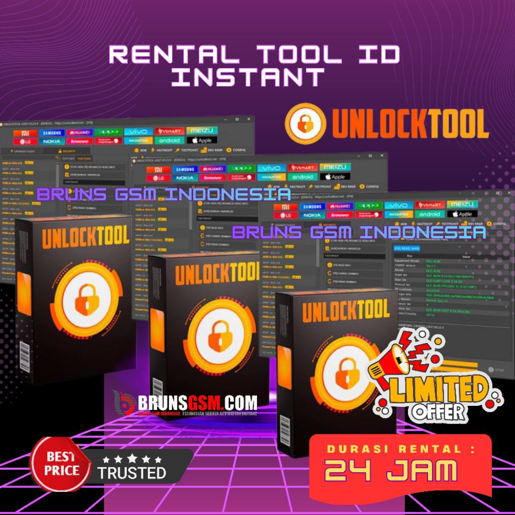 Sewa UnlockTool 24 Jam | Rental UnlockTool 24 Jam