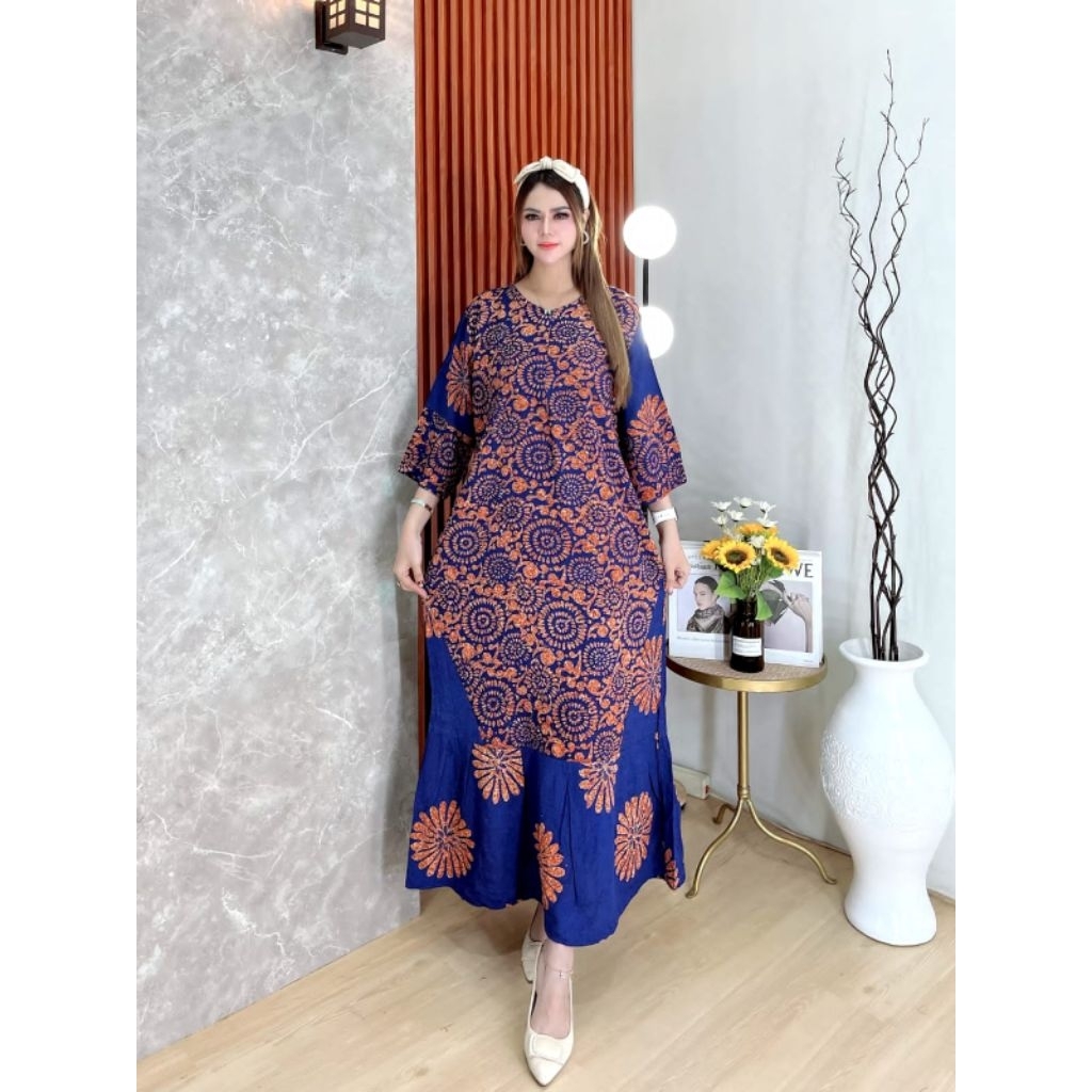 daster batik daster maura gamis batik daster lengan 3 4 daster batik pekalongan daster panjang semat