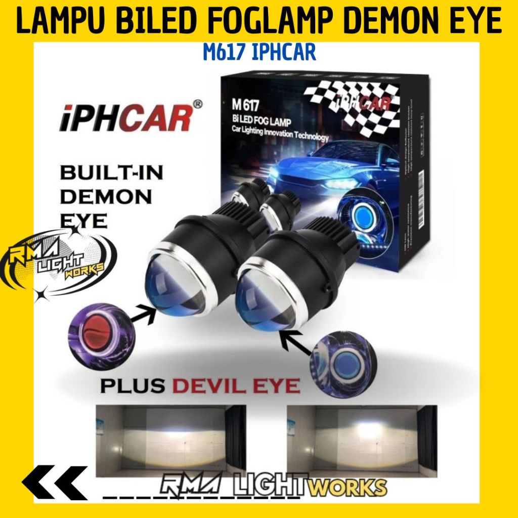 Lampu BILED FOGLAMP DEMON EYE M617 Iphcar devil eyes fog lamp projector projie fog lamp