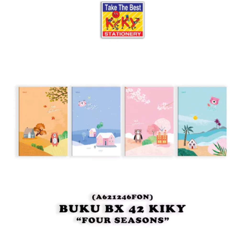 KIKY Buku Tulis  42 Lembar  10 Buku / Motif Random