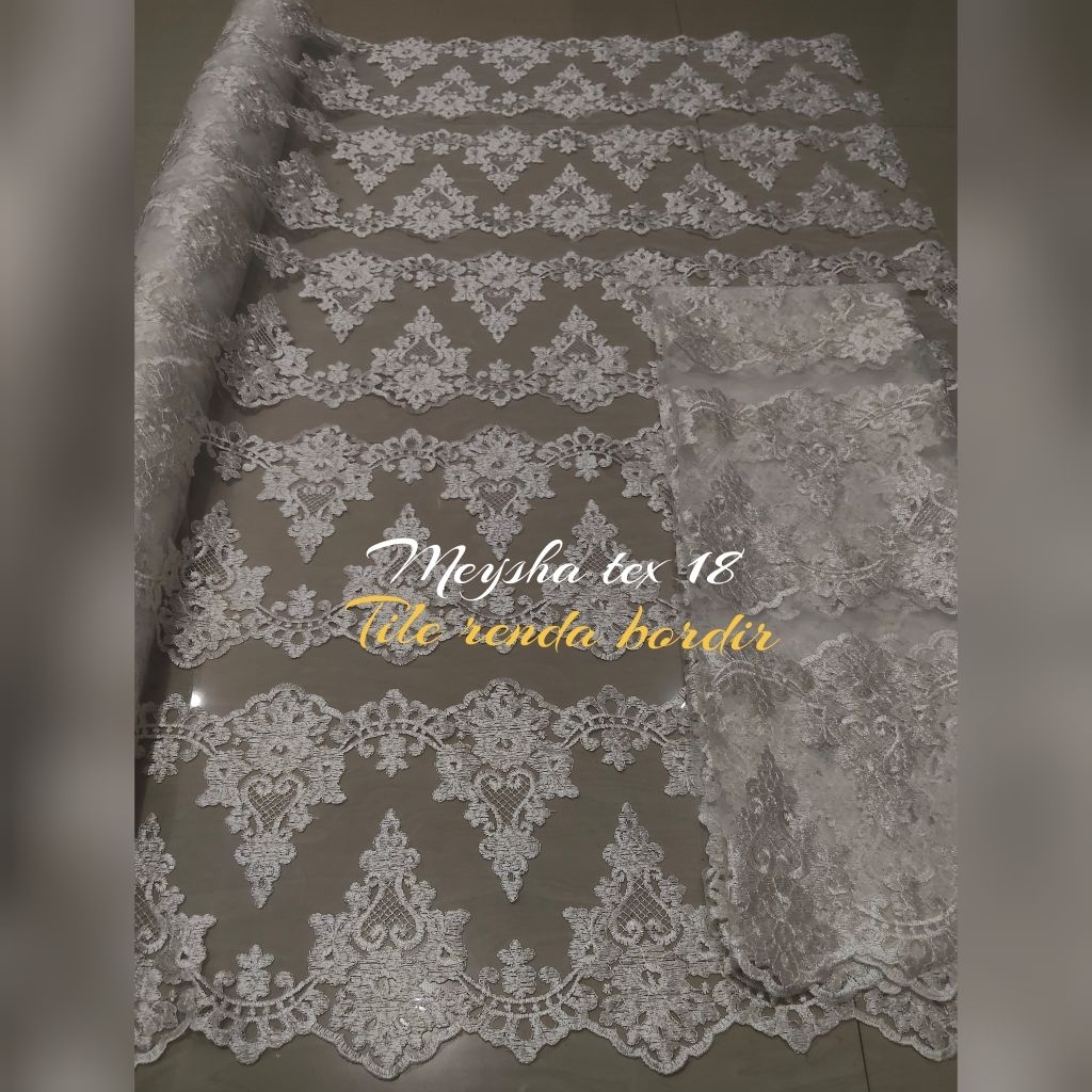 COD/''' KAIN Tile renda/tile bordir/tile aplikasi/gaun pengantin