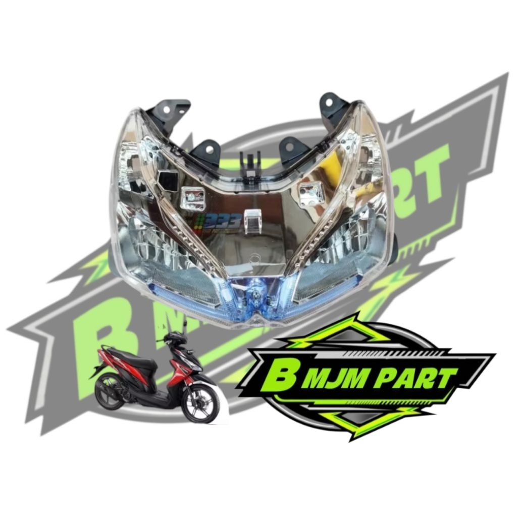 Reflektor lampu depan Honda Vario 110 fi LED Vario cewe 110 fi injeksi LED soket 7 stater kasar
