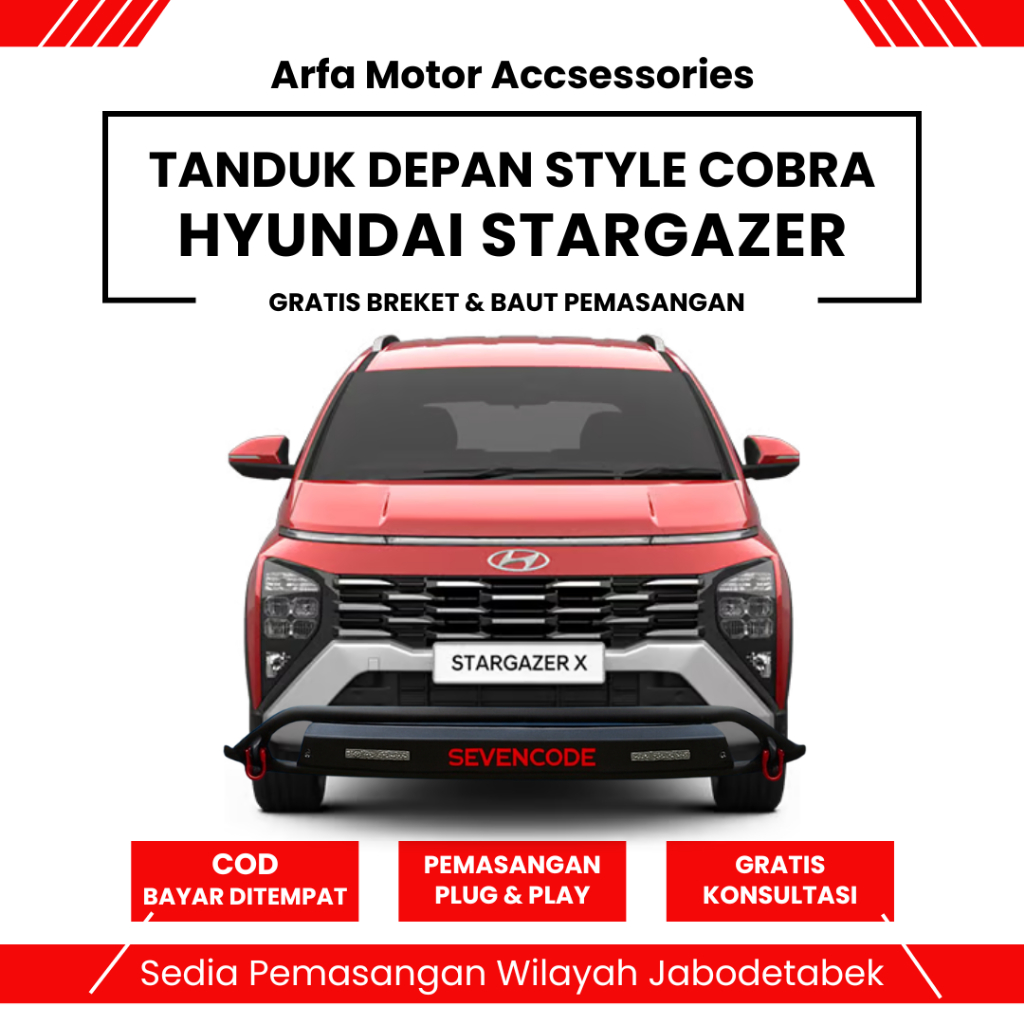 Tanduk Depan Stargazer Model Cobra Besi Sevencode Bumper Depan Stargazer Model Cobra Besi Sevencode
