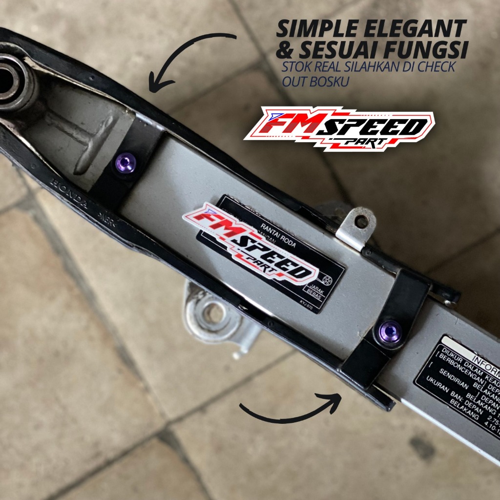 2 Pcs Baut Titanium Karet Cover Arm Standar CRF 150 L, Baut Titan Blue Purple Karet Pelindung Arm CR