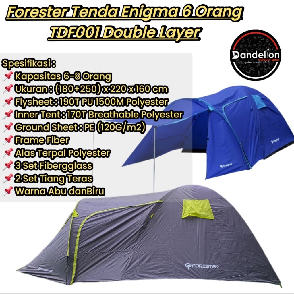 Forester Tenda Enigma 6 Orang TDF001 Double Layer