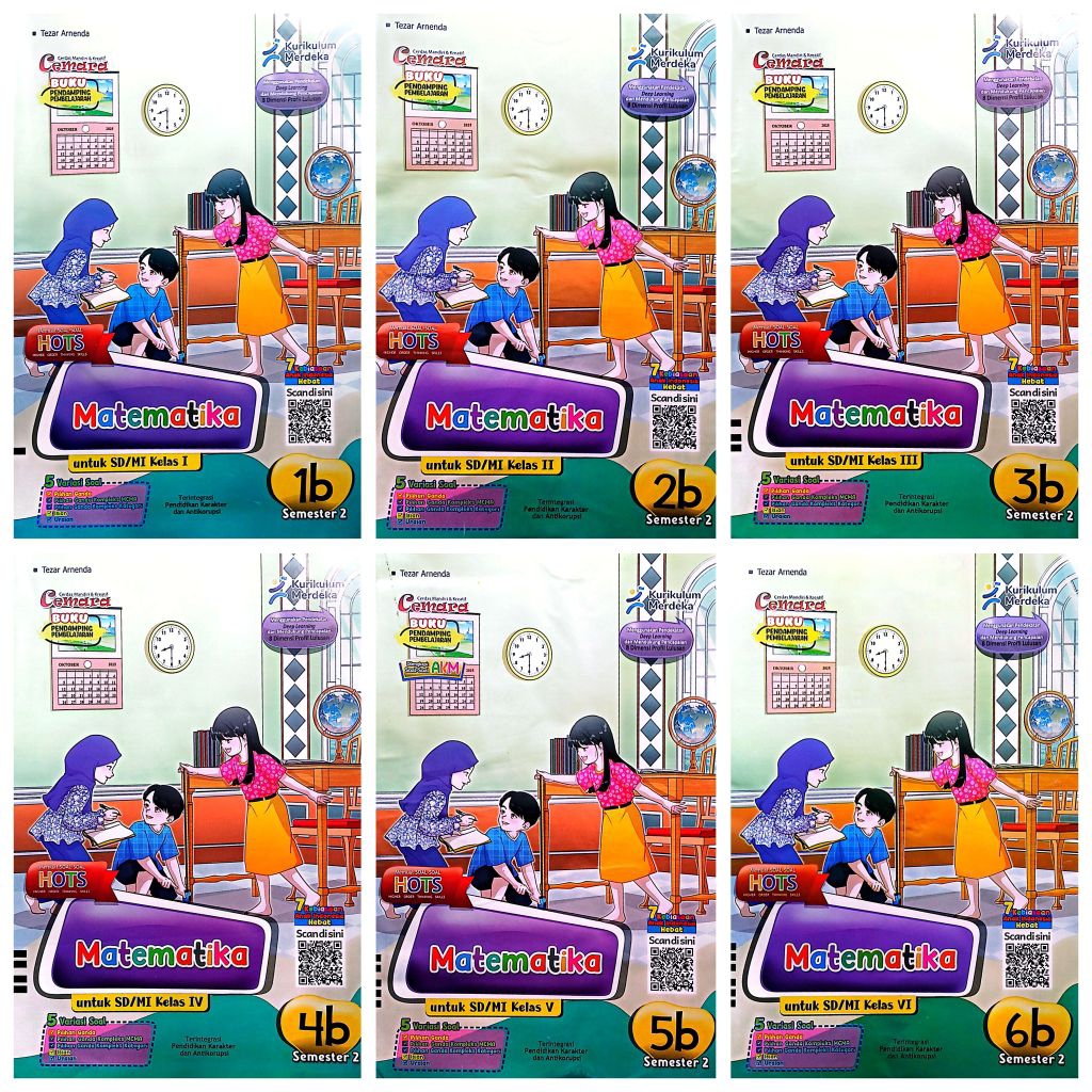 BUKU LKS SD MI MATEMATIKA KELAS 1 2 3 4 5 6 SEMESTER 2 TA.25/26 KURIKULUM MERDEKA | CEMARA