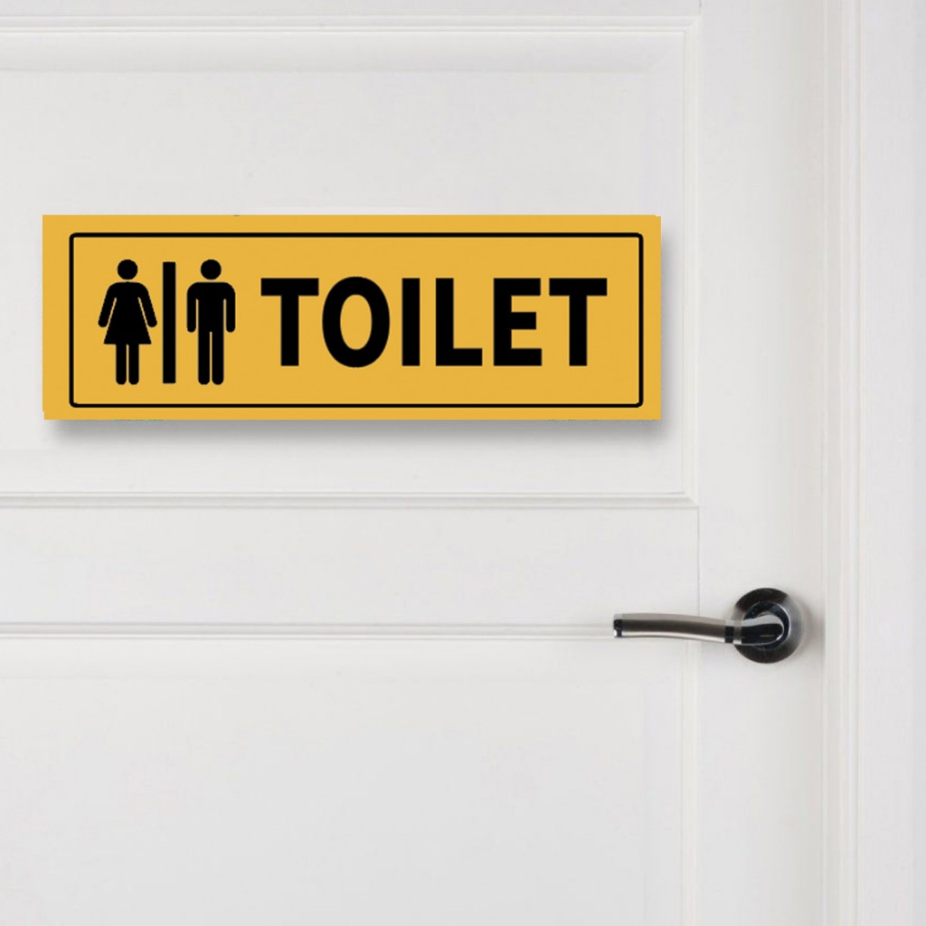 Hiasan Pintu Toilet / Dekorasi Hiasan Dinding Kamar Mandi / Papan Petunjuk Kamar Mandi