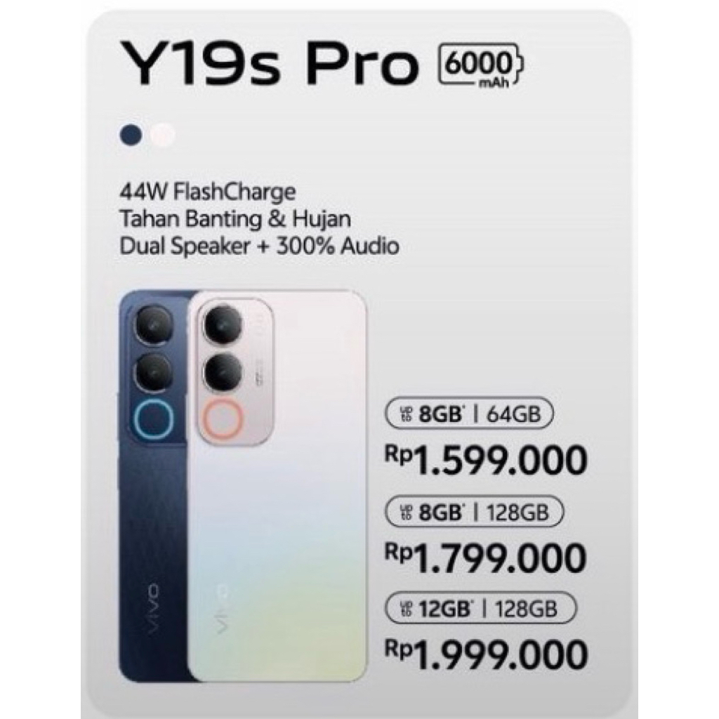 VIVO Y19s Pro NFC GARANSI RESMI HP MURAH
