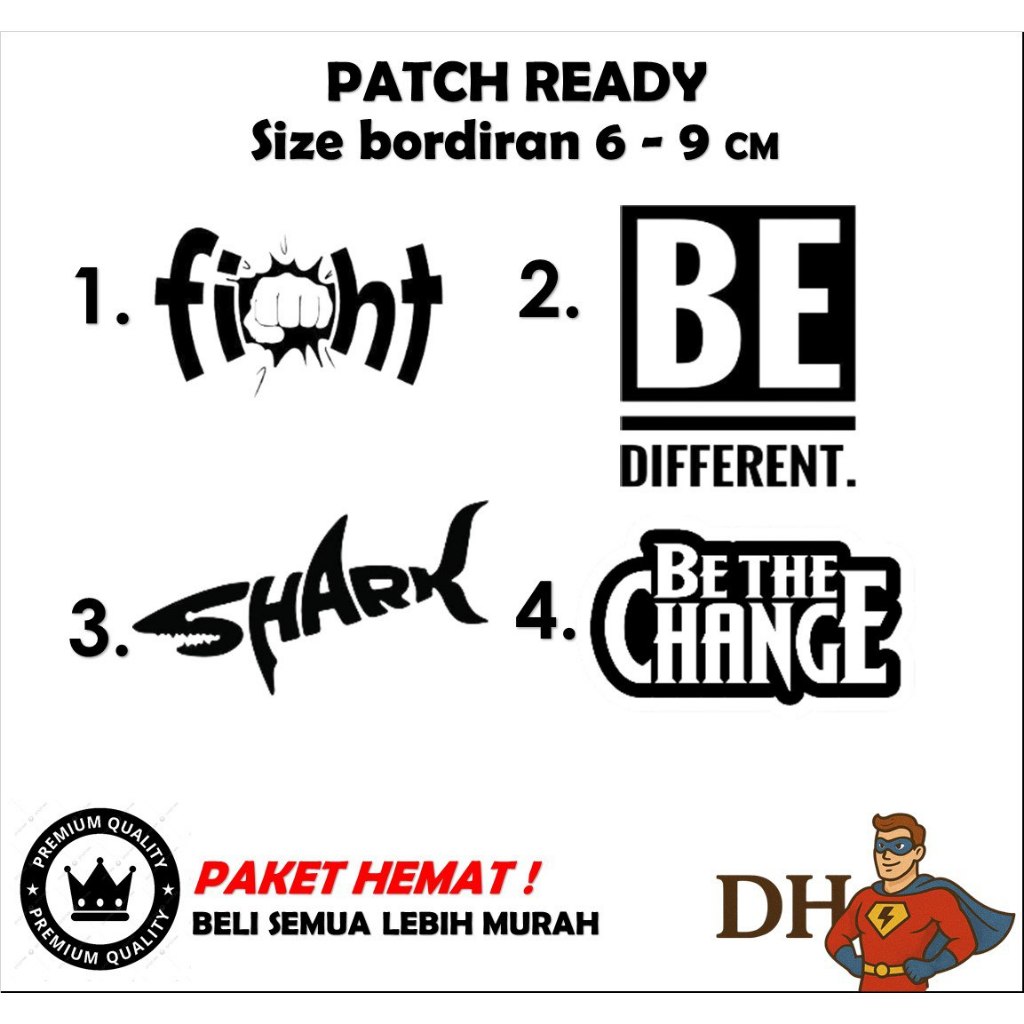 LOGO KEREN PATCH BORDIR PREMIUM #24 - DH