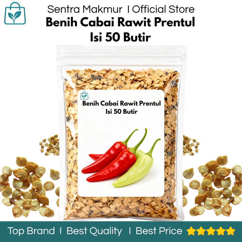 Benih Cabai Rawit Prentul Isi 50 Biji - Benih Cabai Rawit Prentul - Benih Cabai Rawit Setan - Benih 