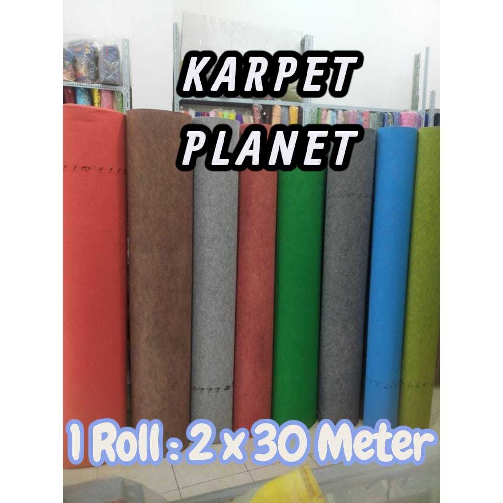 Karpet Polos PLANET / Karpet Bludru / 1 Roll 2 x 30 Meter / Karpet Pameran & Pentas / Karpet Kantor