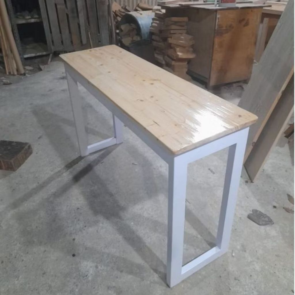 Meja minimalis jati Belanda 120x40x75 cm