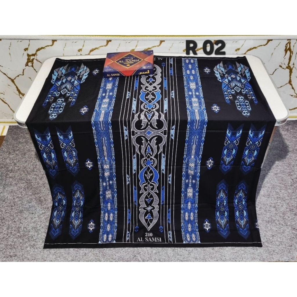 SARUNG AL SAMSI SIGNATURE MOTIP SGE SERI HITAM